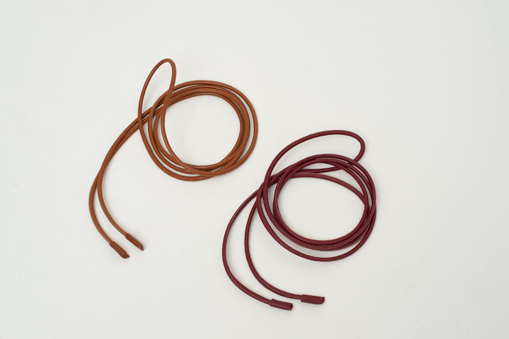 Burgundy lace belt