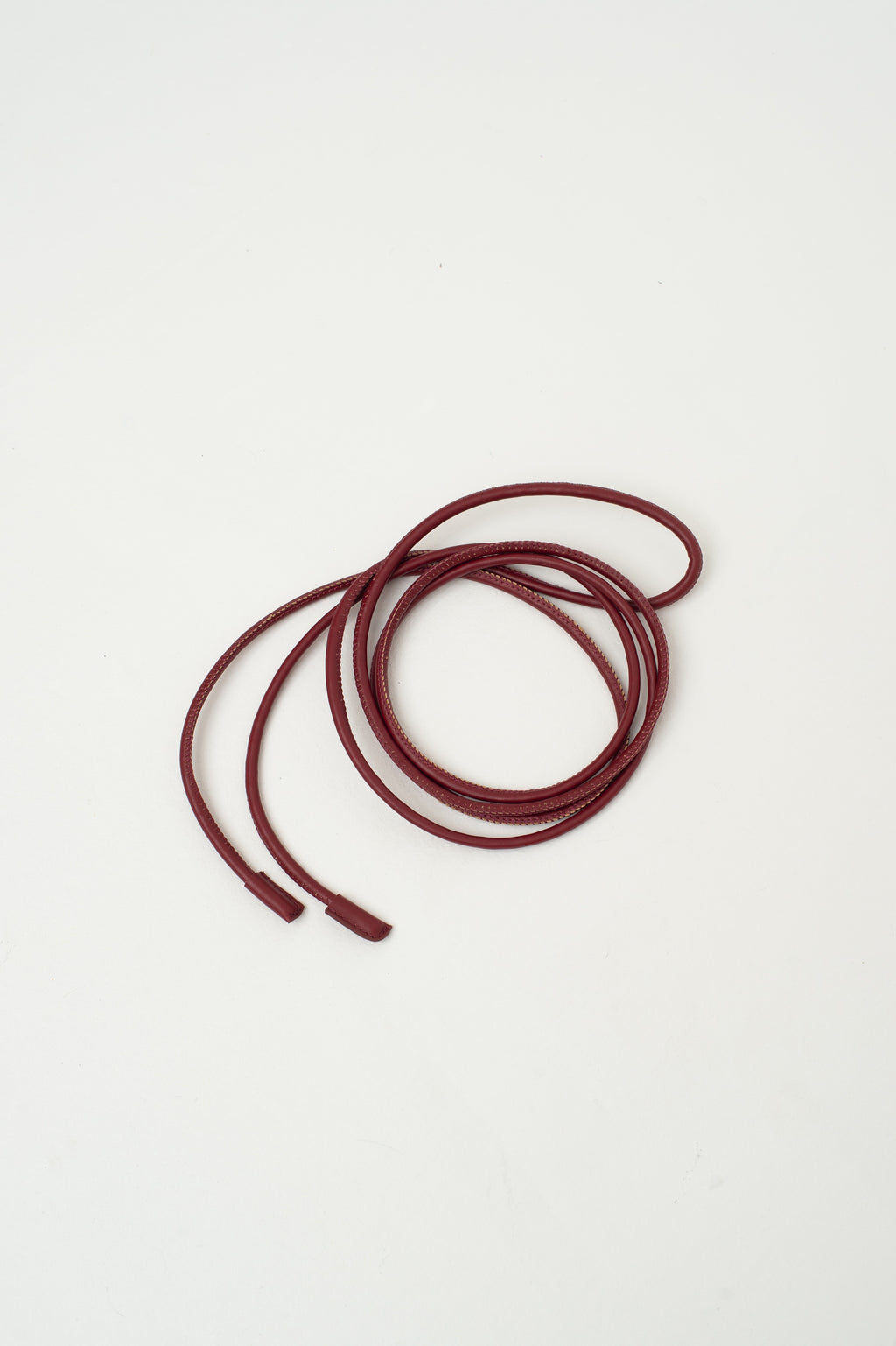 Burgundy lace belt
