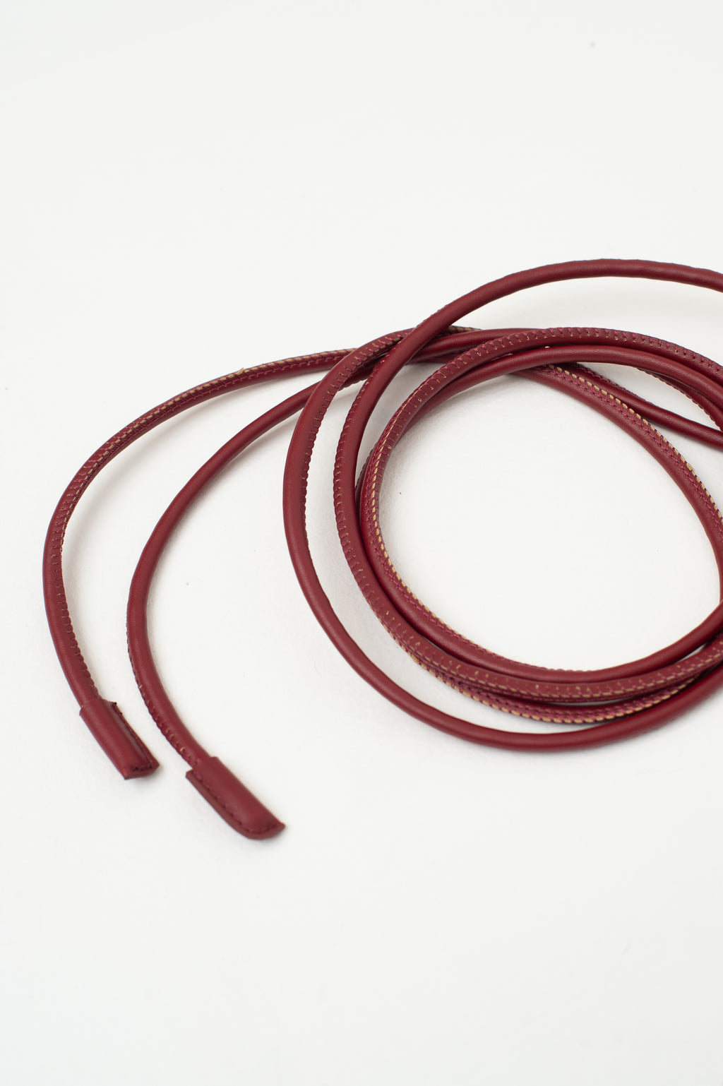 Burgundy lace belt