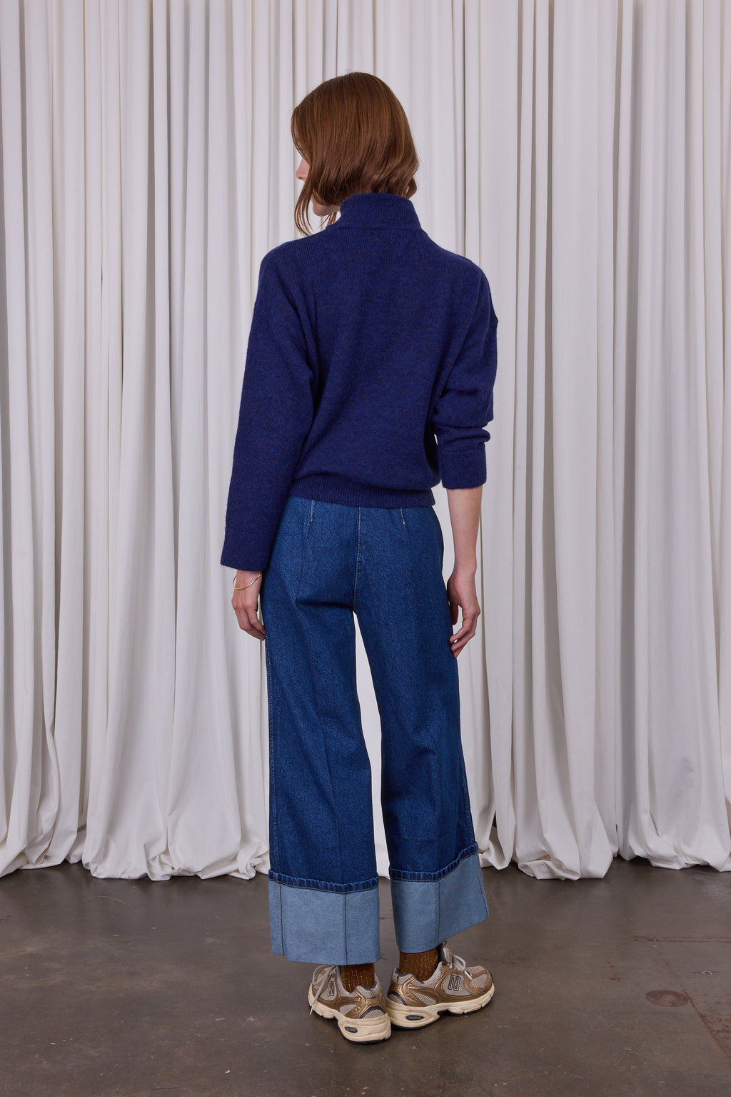 Pull en alpaga indigo Astoria
