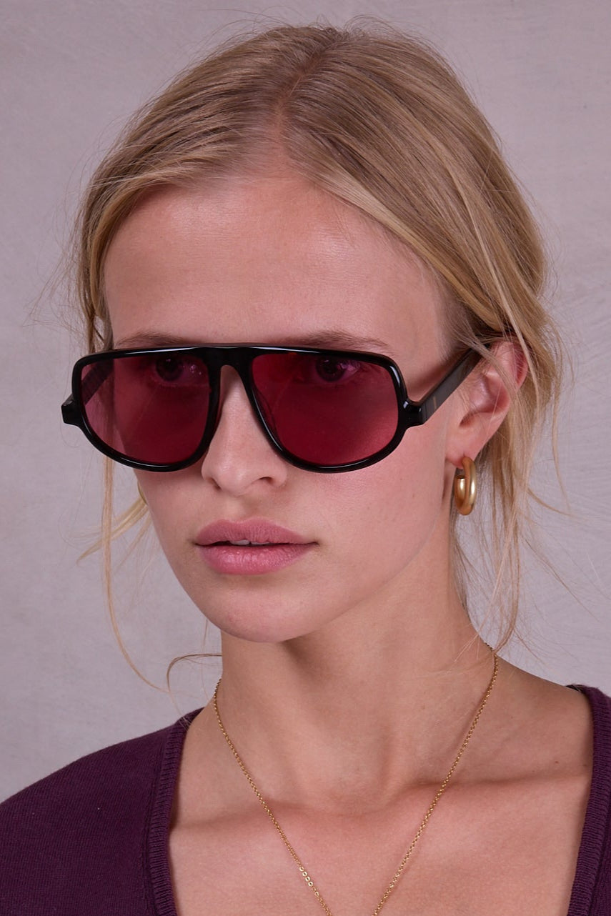 Felice zonnebril in dark tortoise / cherry