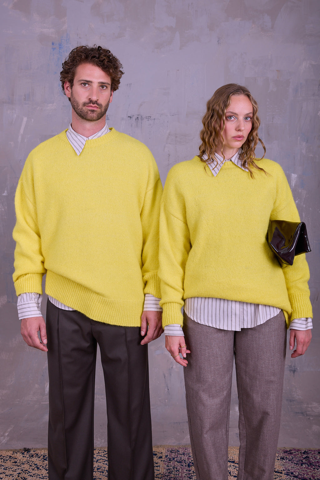 Godfried hemd in grey vintage cotton stripes