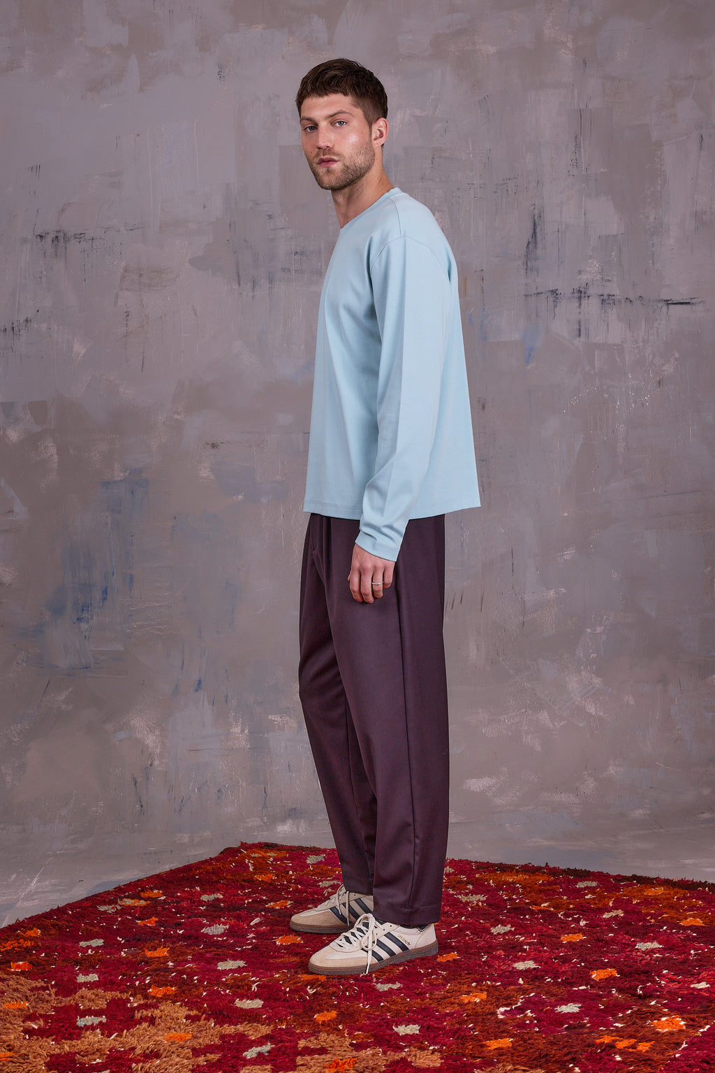 Geoff T-shirt in misty sage