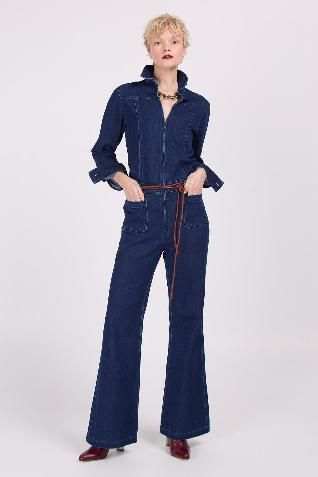 combinaison en denim Enrique
