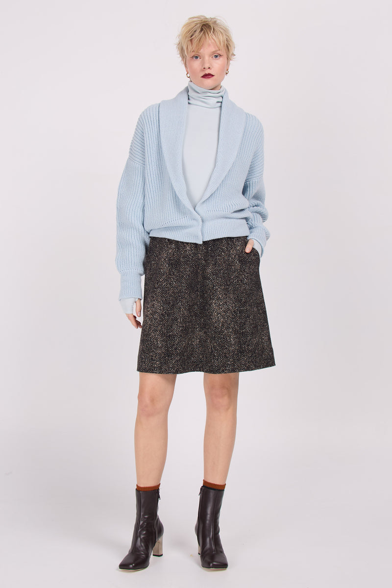 Esmee rok in dark herringbone