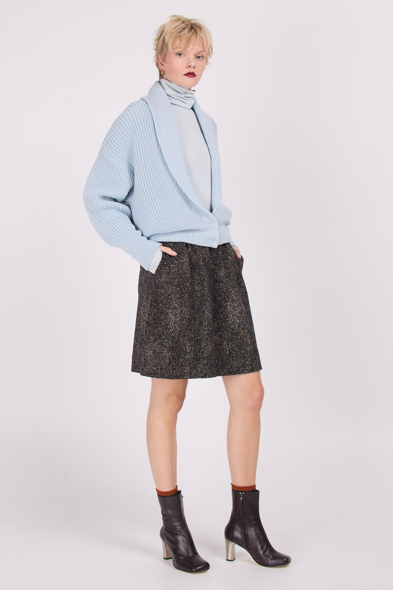 Esmee rok in dark herringbone