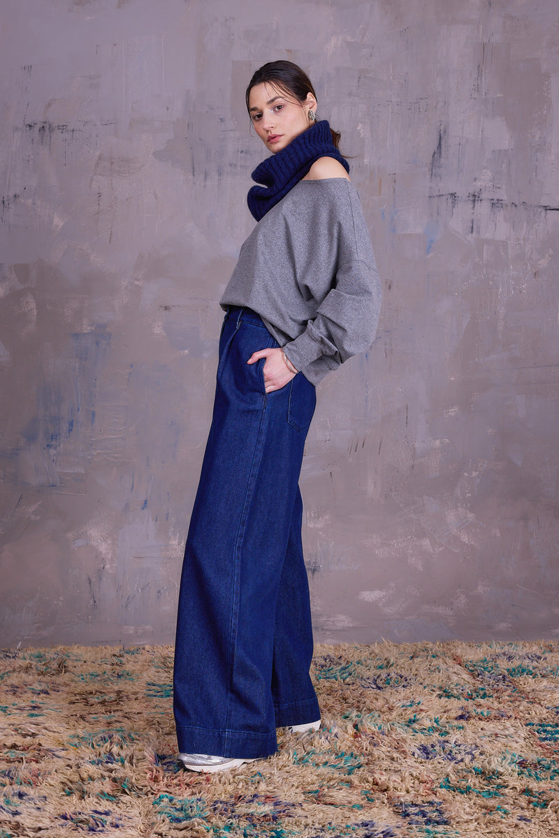Gisele sweater in cloudy grey