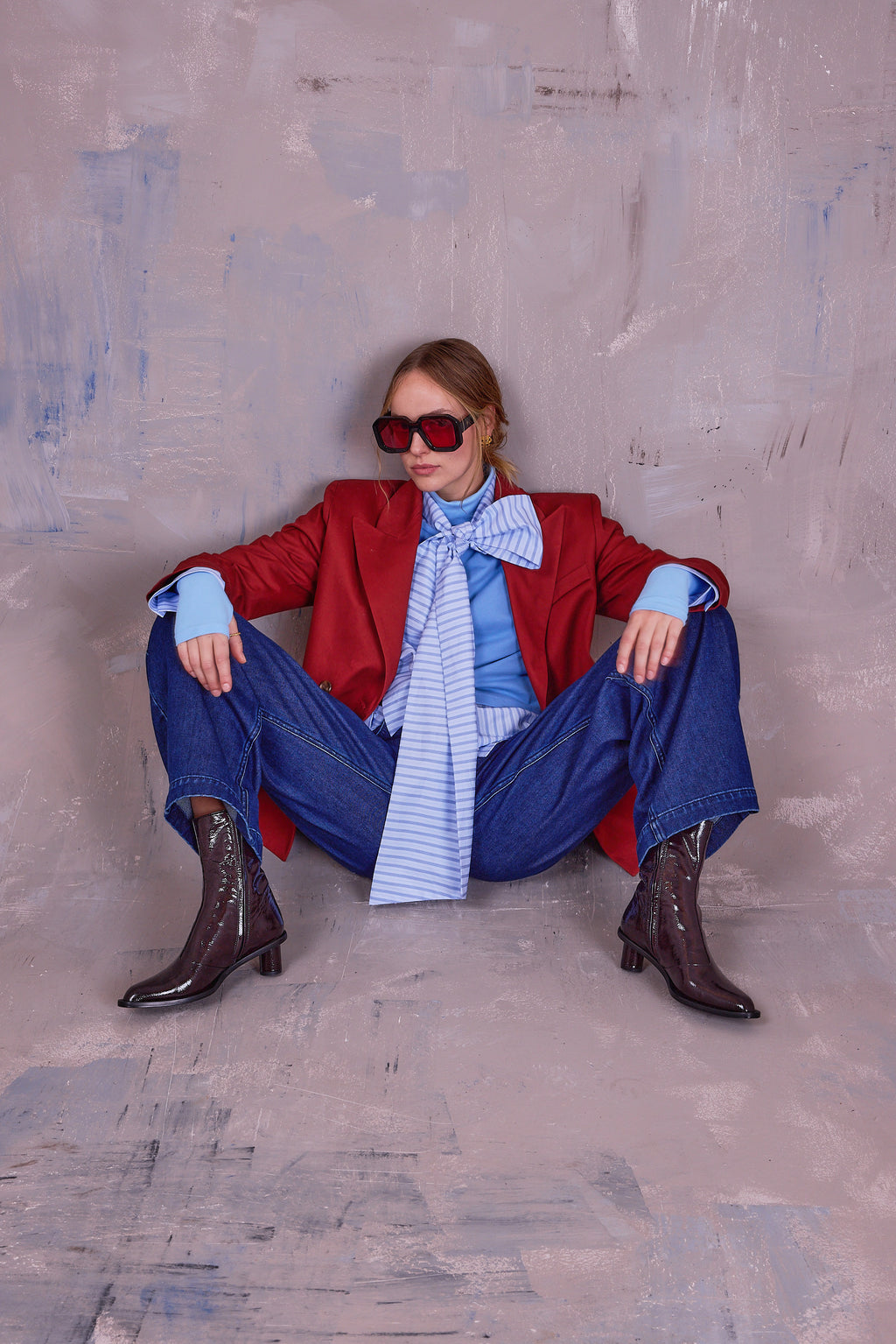 Gilou shirt in blue vintage cotton stripes