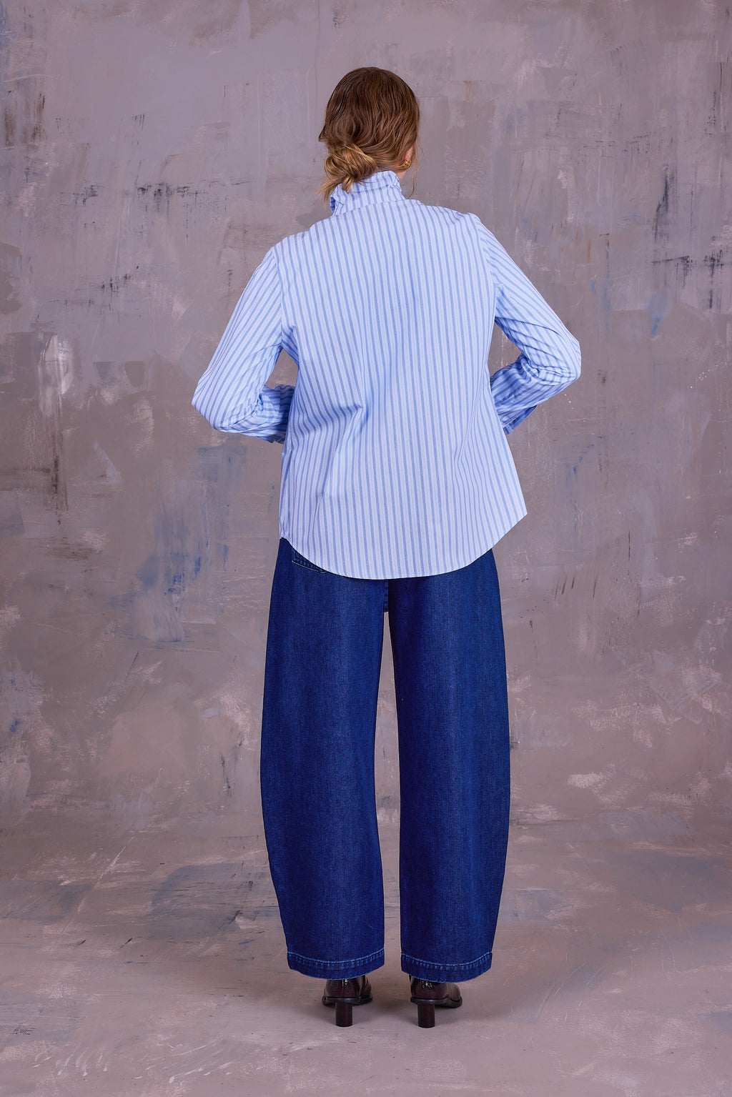 Gilou shirt in blue vintage cotton stripes