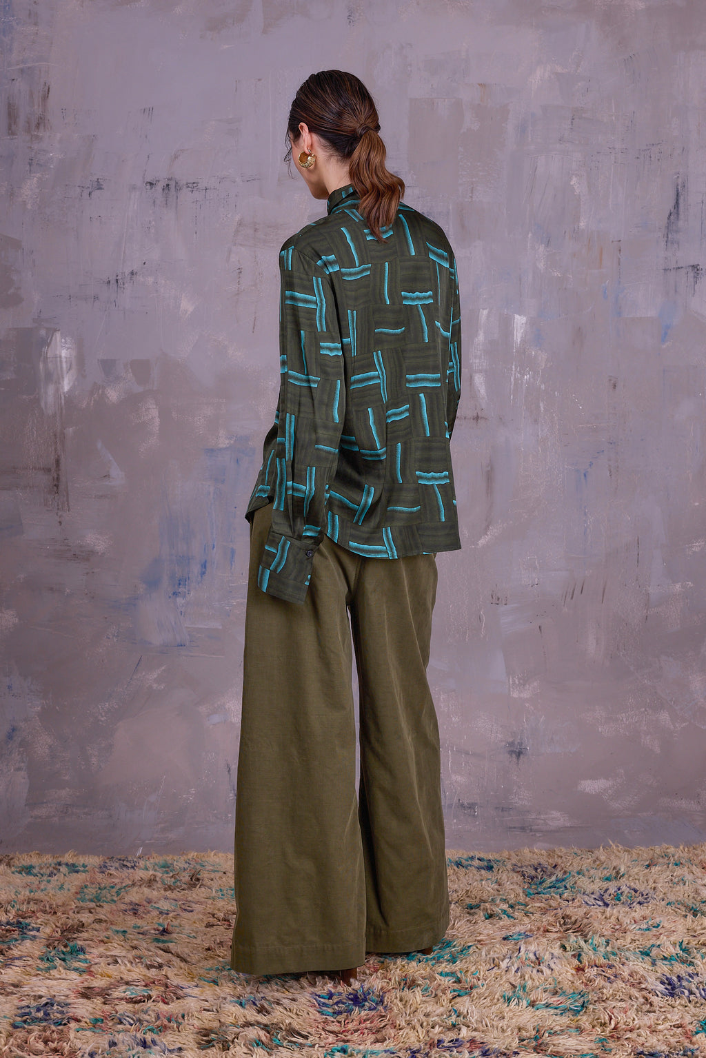Filou hemd in forest green wovens