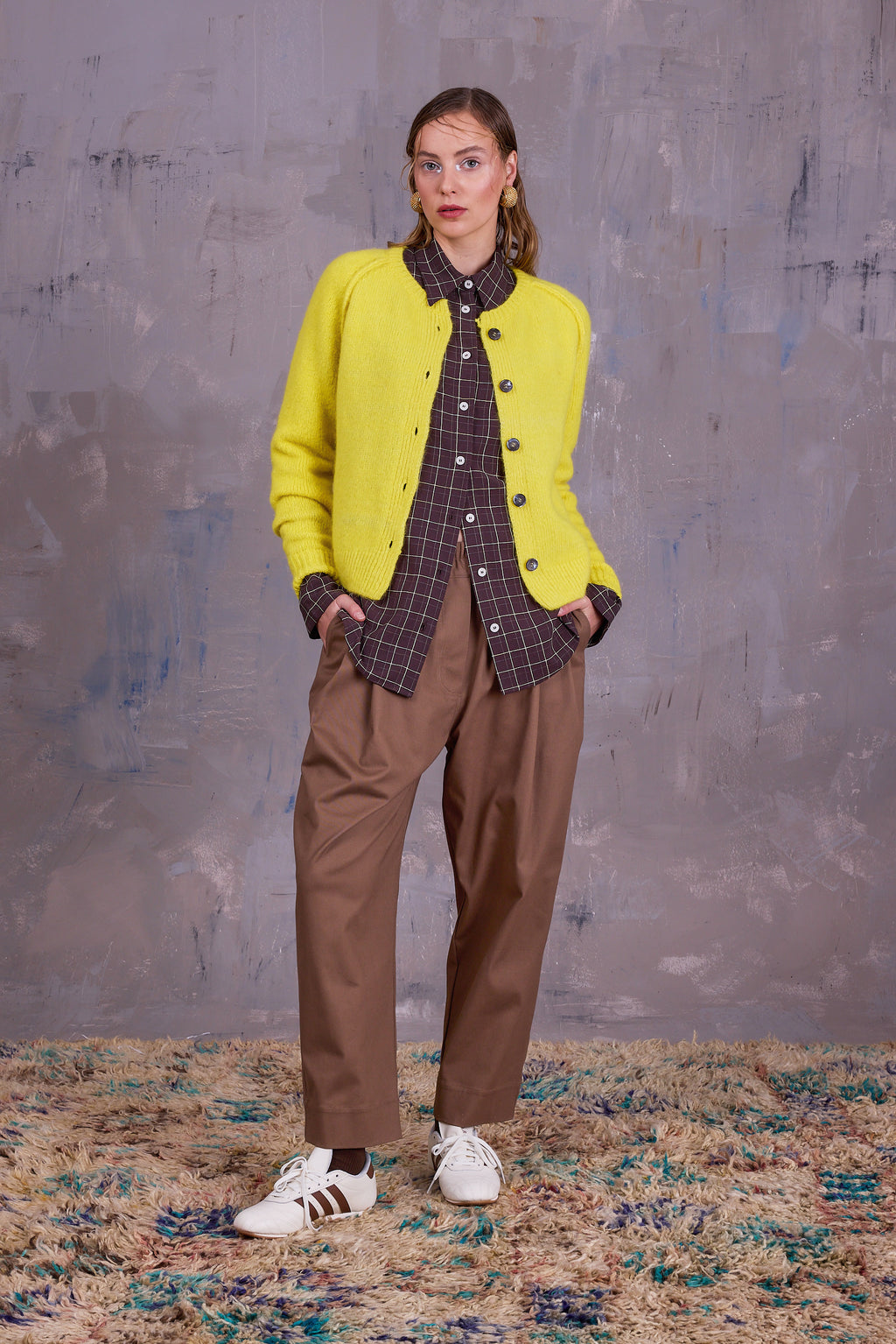 Filou hemd in brown ecru checks
