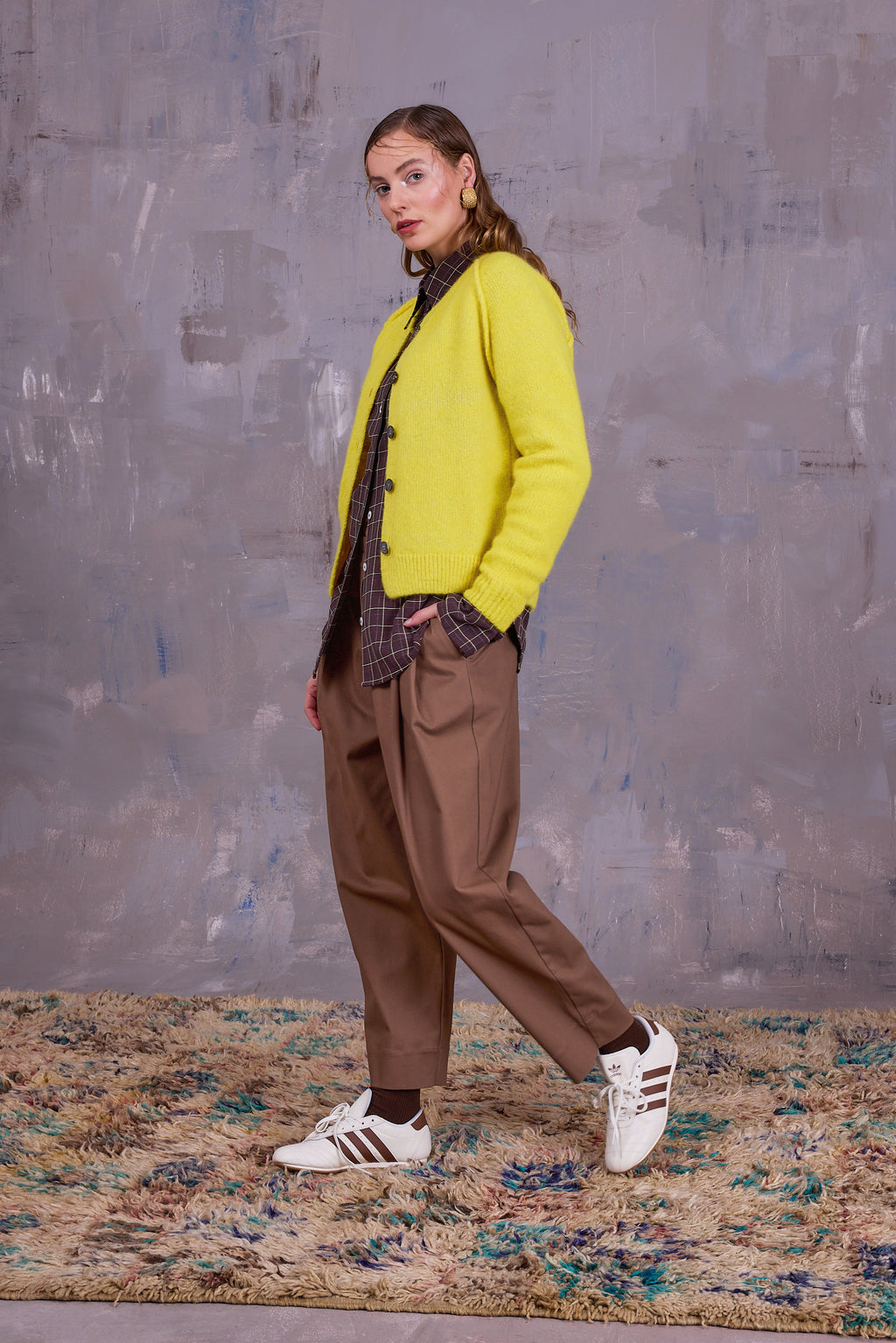 Filou hemd in brown ecru checks
