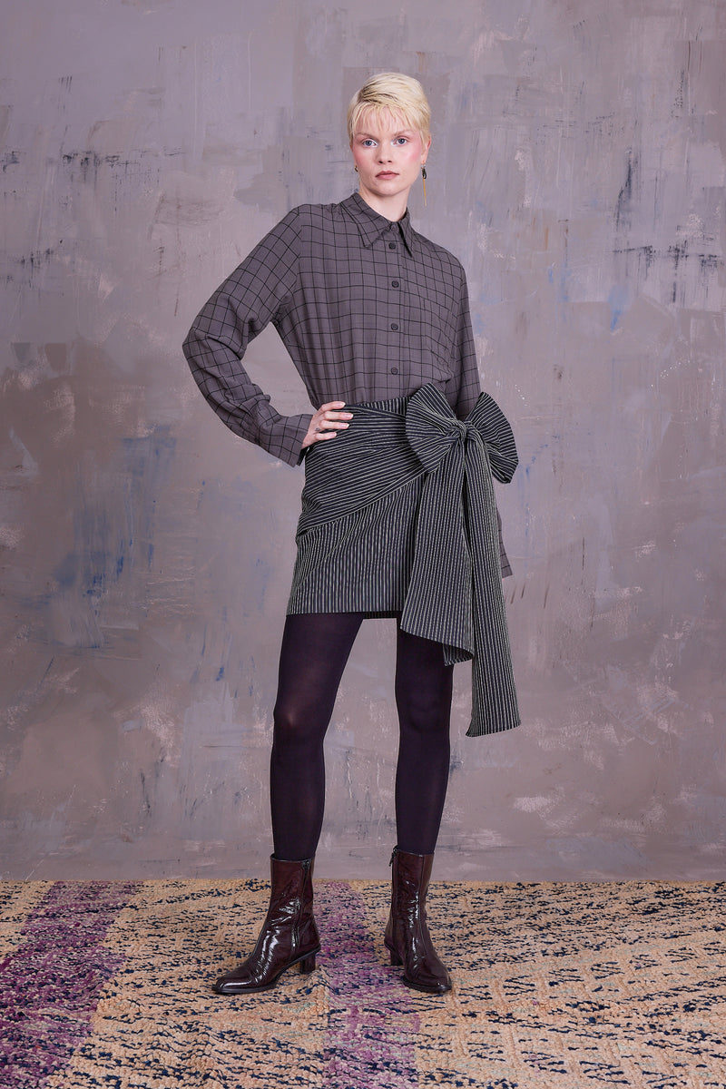 Filou hemd in grey black checks
