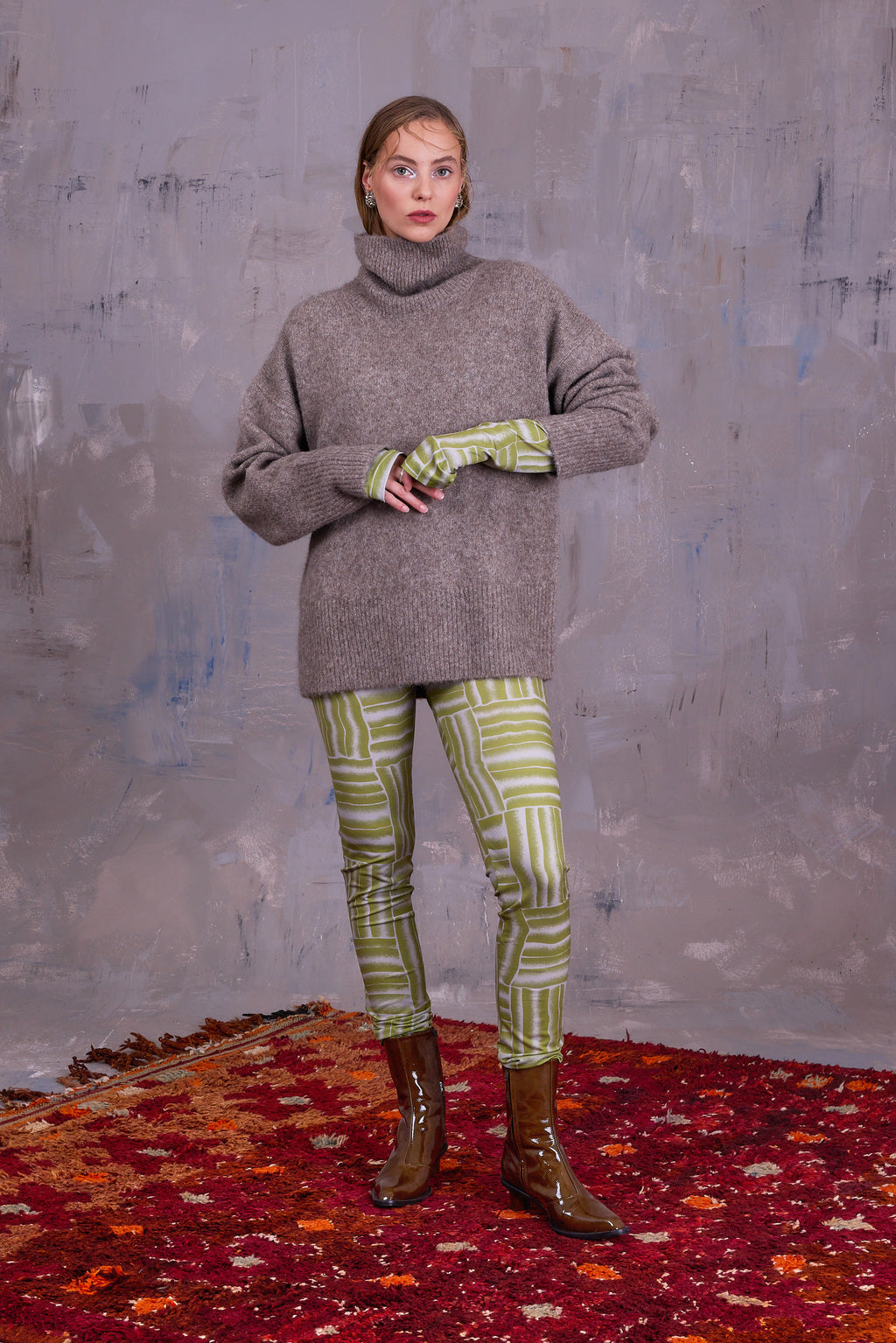 Gedson rolkraag in lemon grass wovens