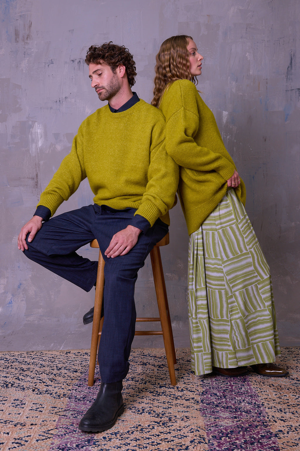 Ciska jurk in lemon grass wovens