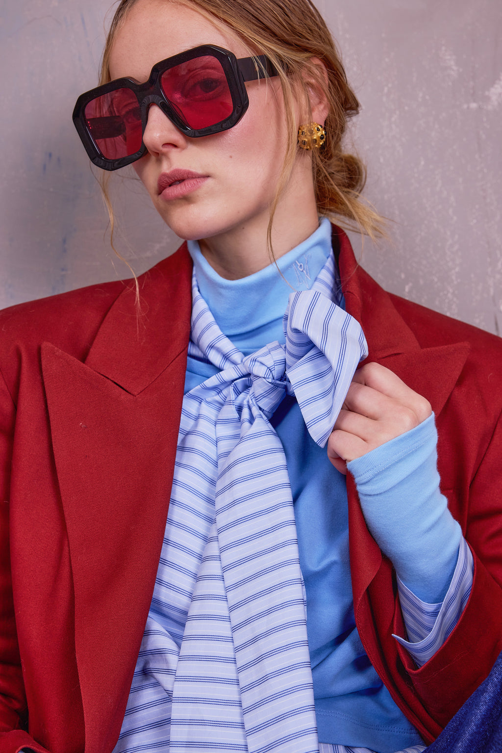Gisely turtleneck T-shirt in airy blue