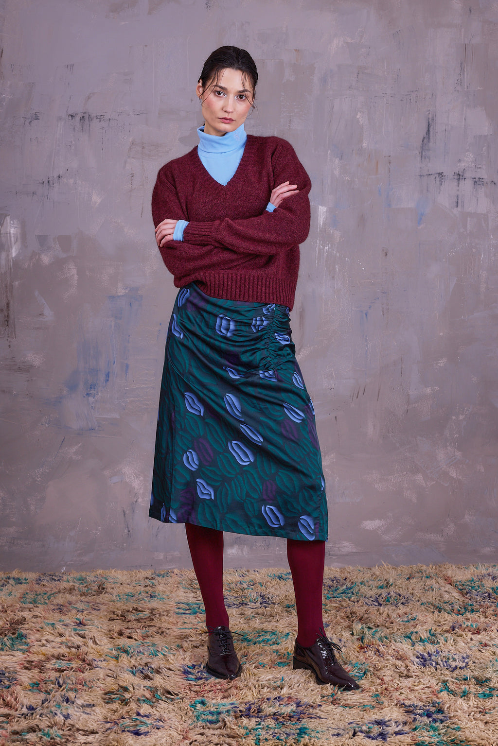 Gisely turtleneck T-shirt in airy blue