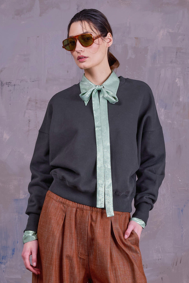 Georgette sweater in deep forest