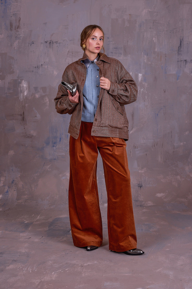 Gerrit jacket in coconut herringbone