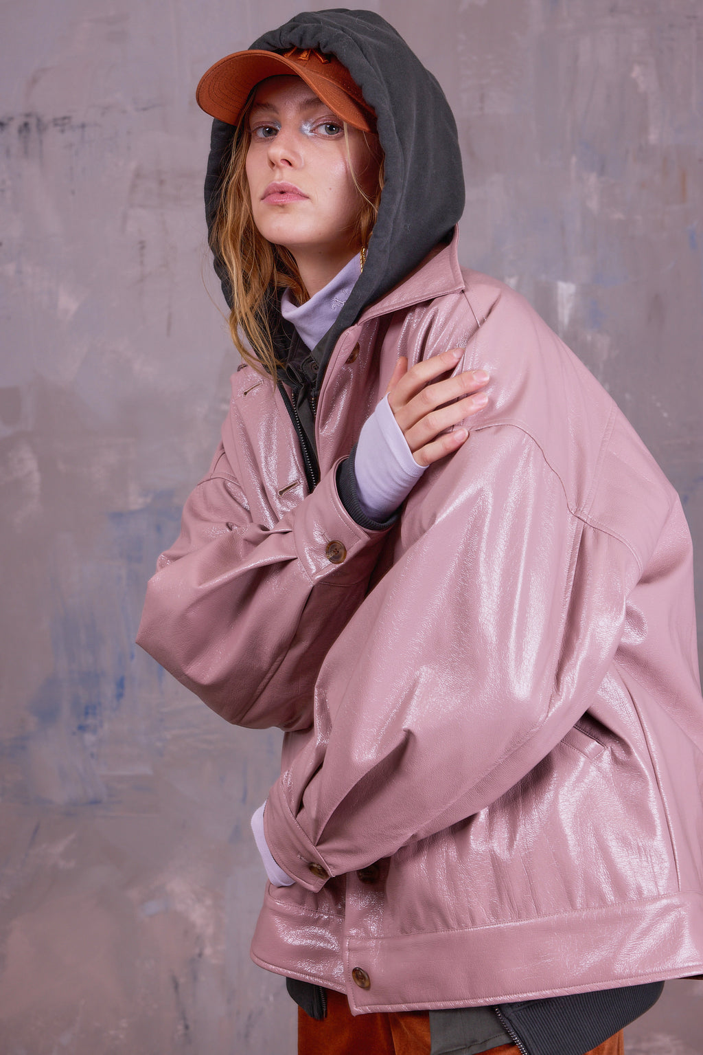 Gerrit jasje in blossom faux leather