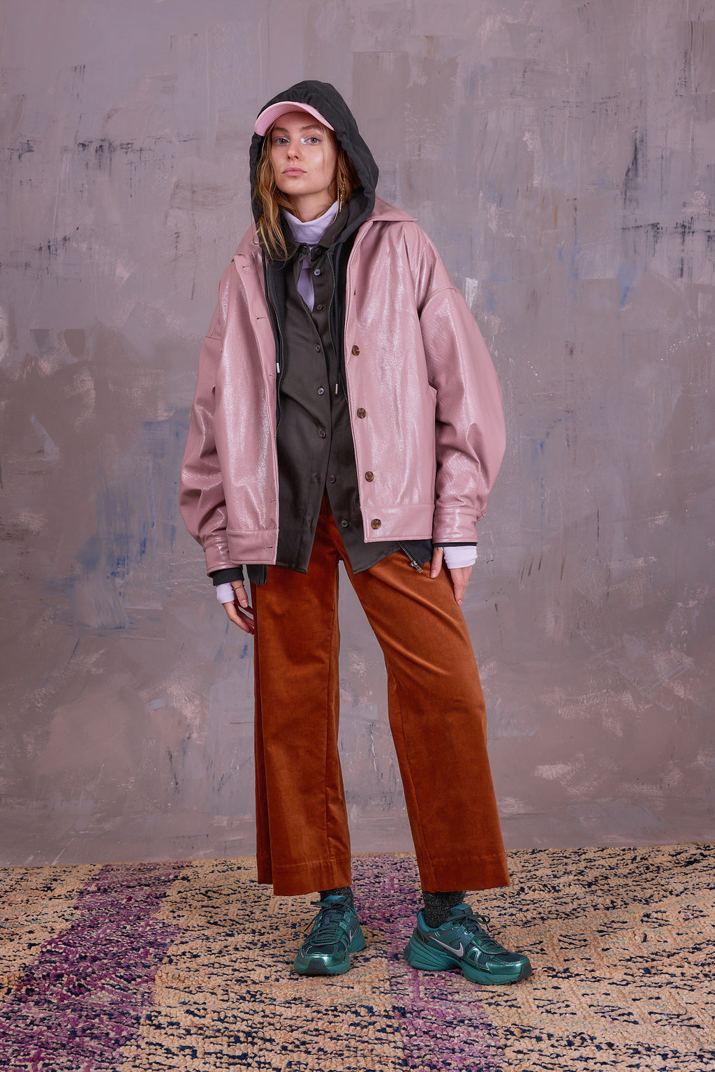 Gerrit jasje in blossom faux leather