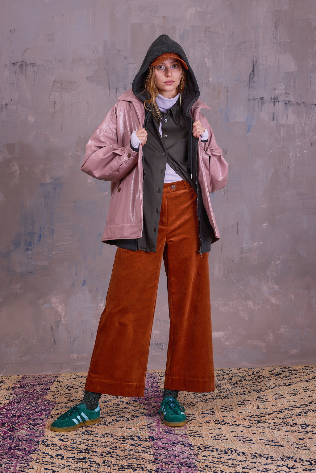 Gerrit jasje in blossom faux leather