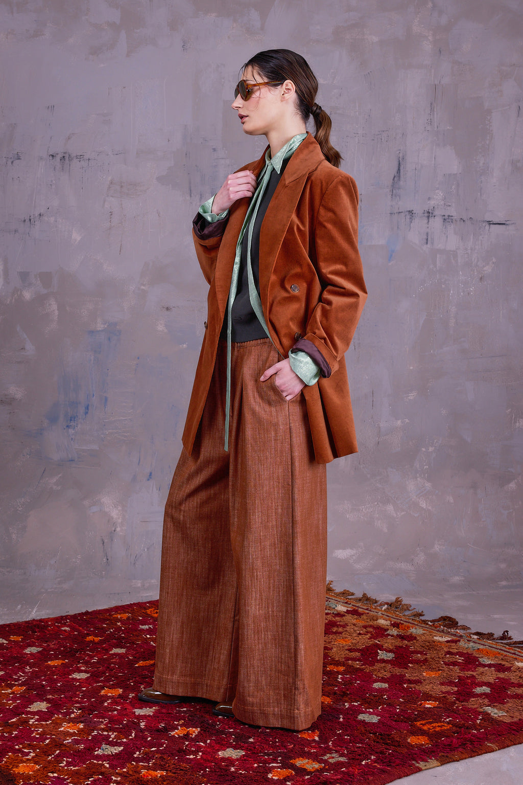 Gaspar jas in hazelnut velvet