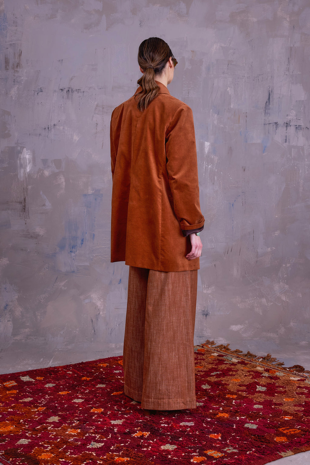 Gaspar jas in hazelnut velvet