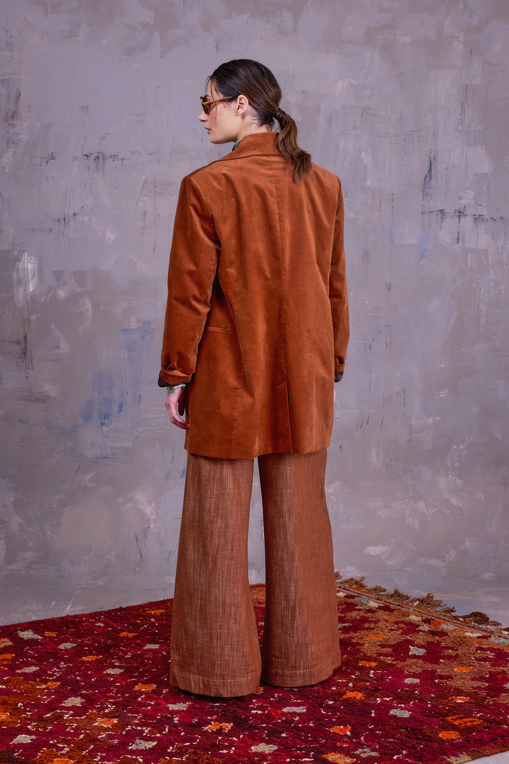 Gaspar jas in hazelnut velvet
