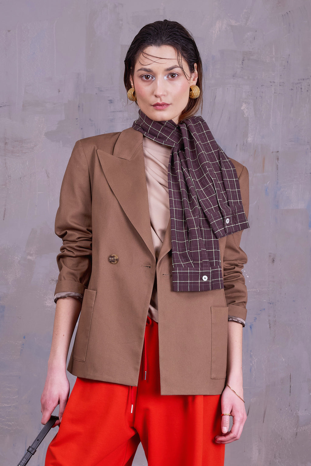 Davos blazer in red clay