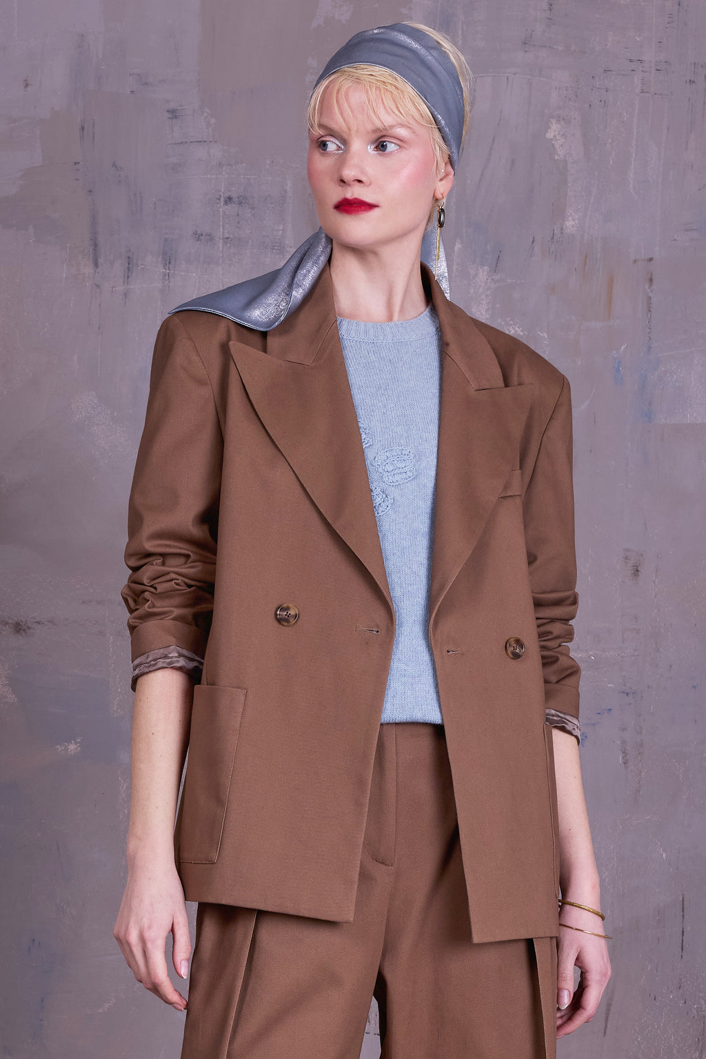 Davos blazer in red clay