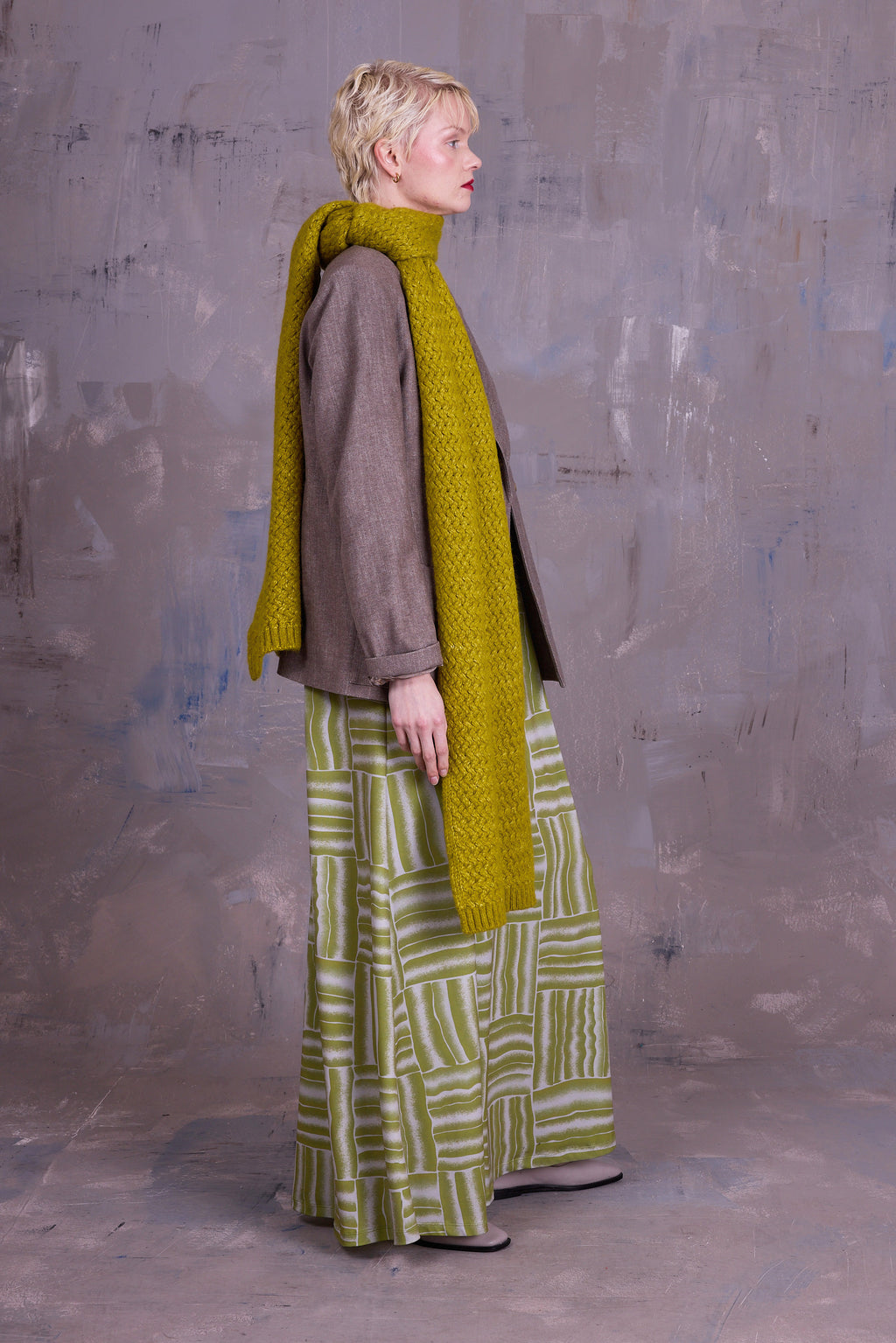 Davos blazer in greige gabardine