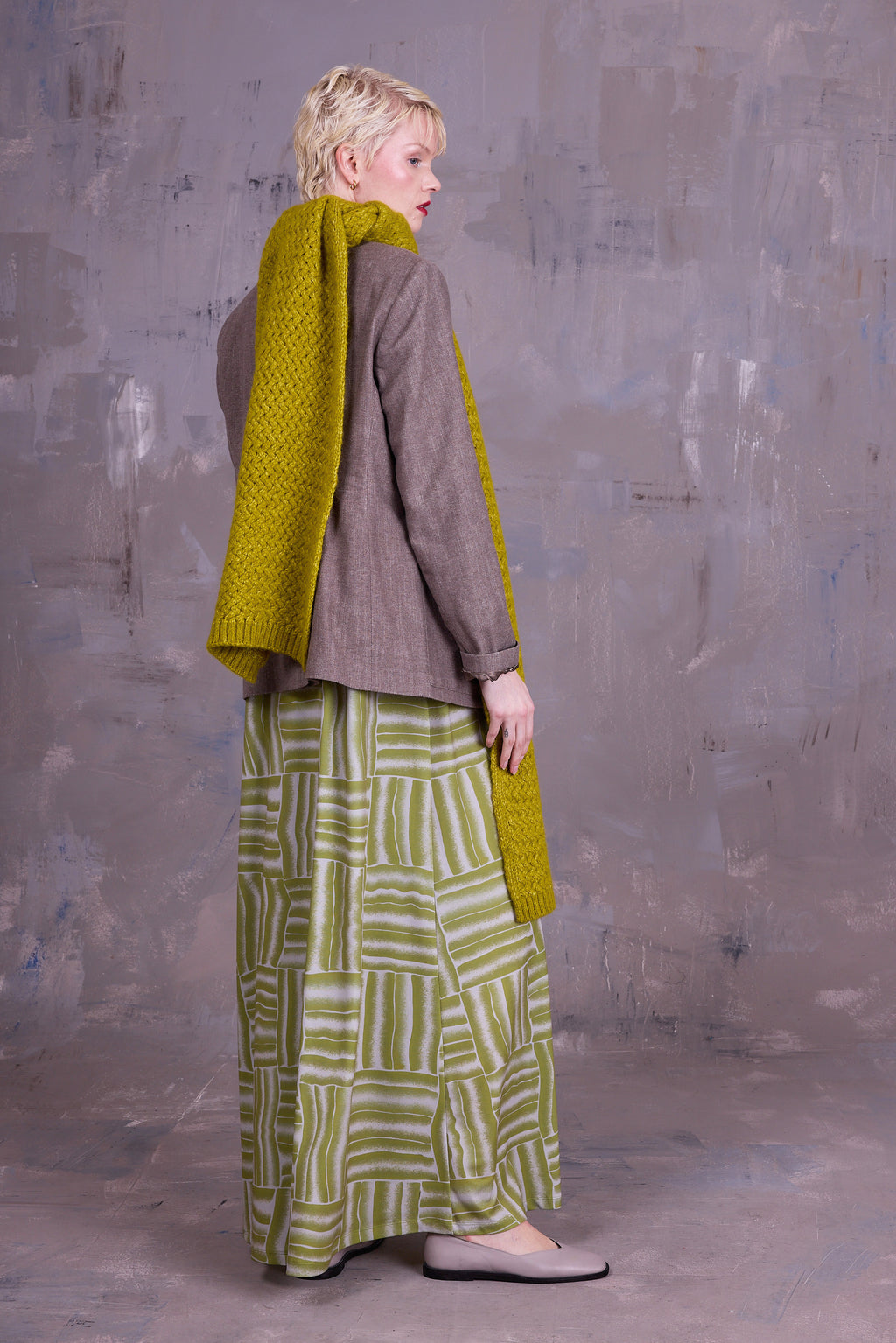 Davos blazer in greige gabardine