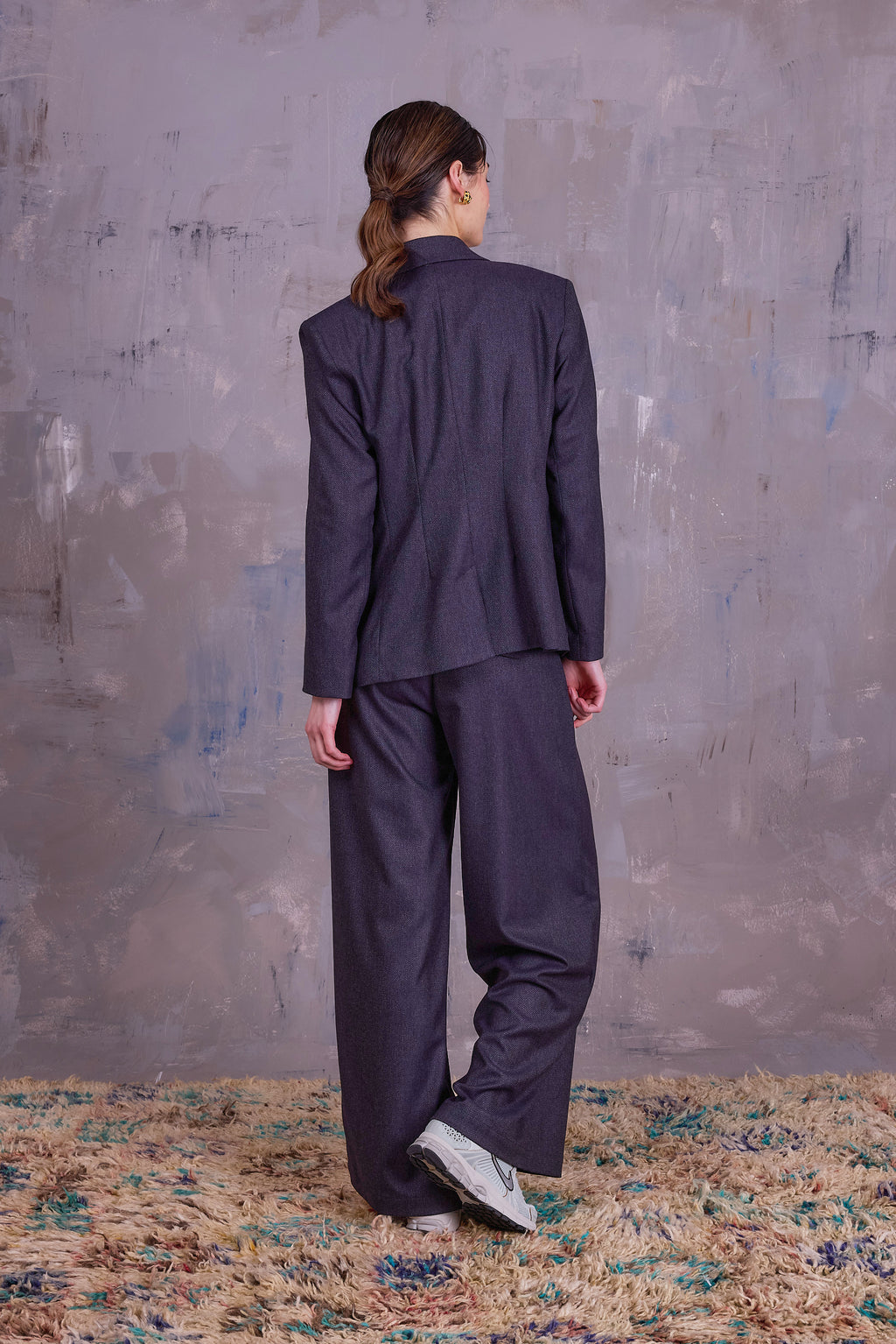 Davos blazer in dark blue blend