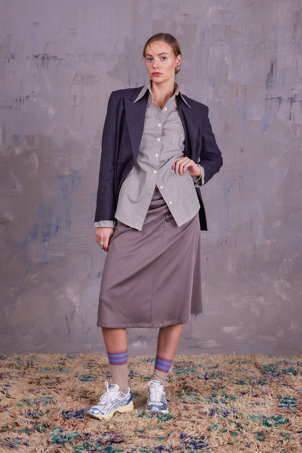 Davos blazer in dark blue blend