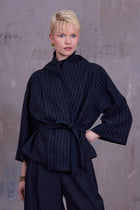 Ediz pinstripe kimono jacket