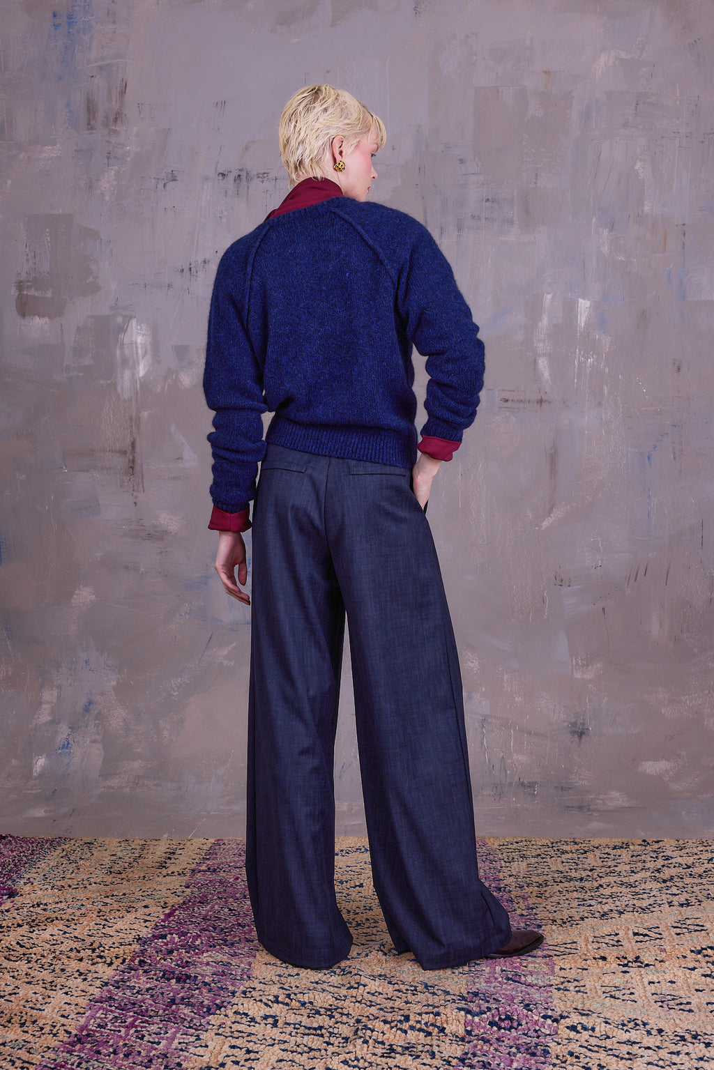Graz cardigan in midnight blue