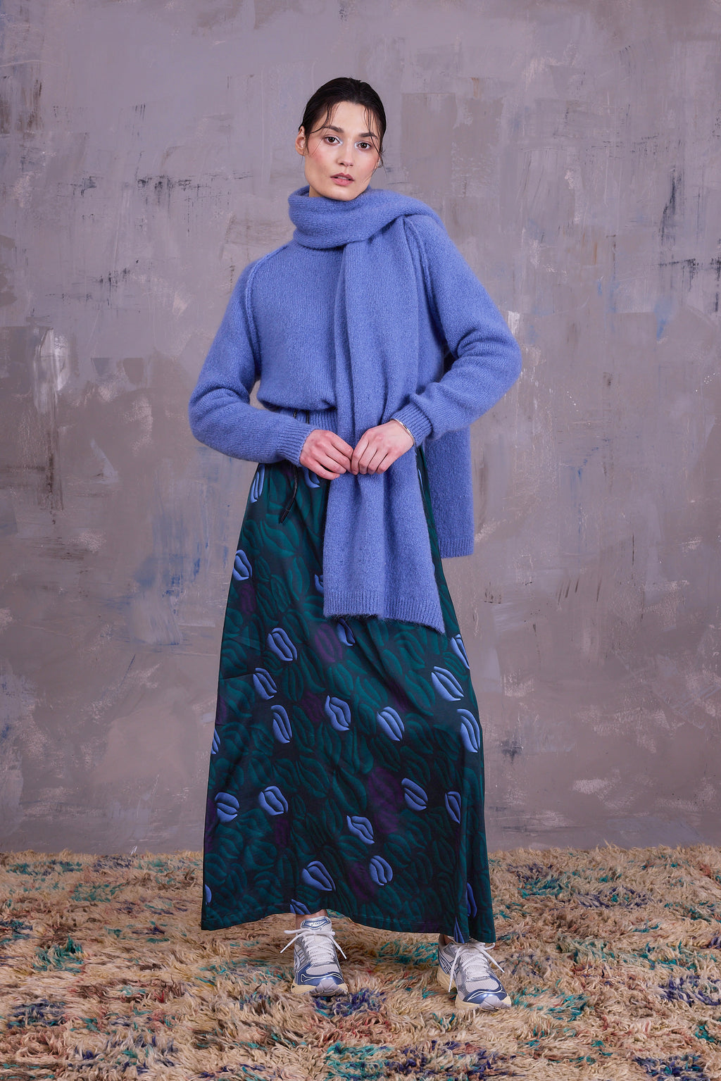 Gorki sjaal in madonna blue