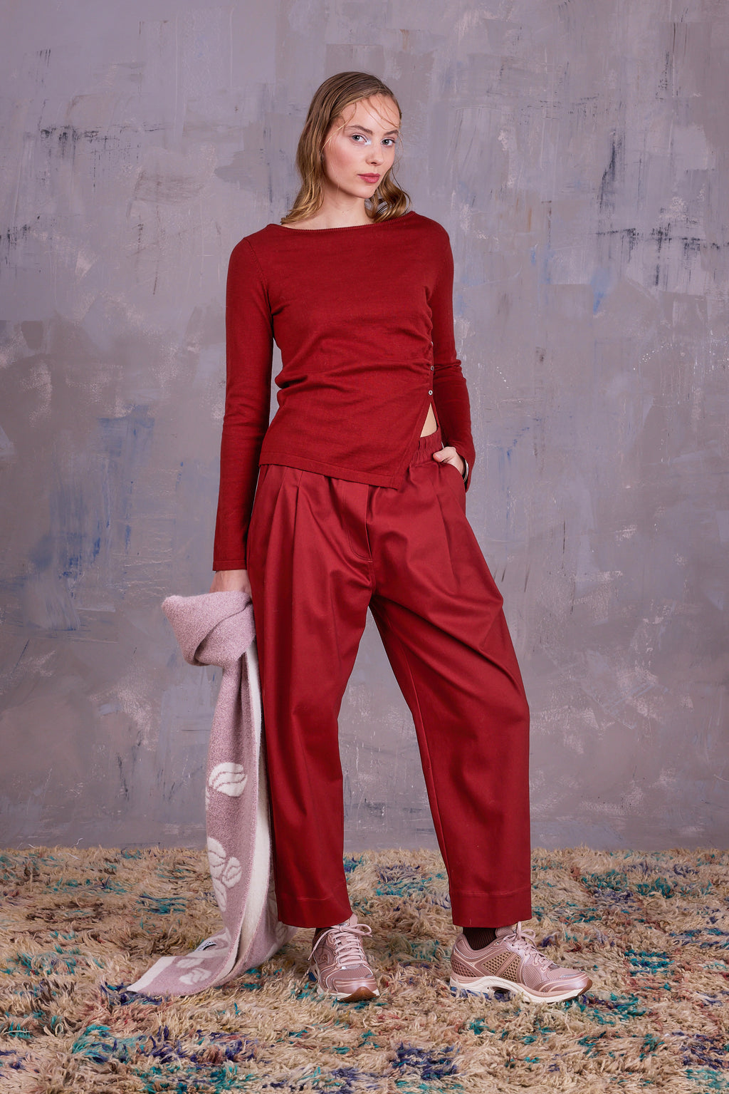 Garciela sweater in red clay