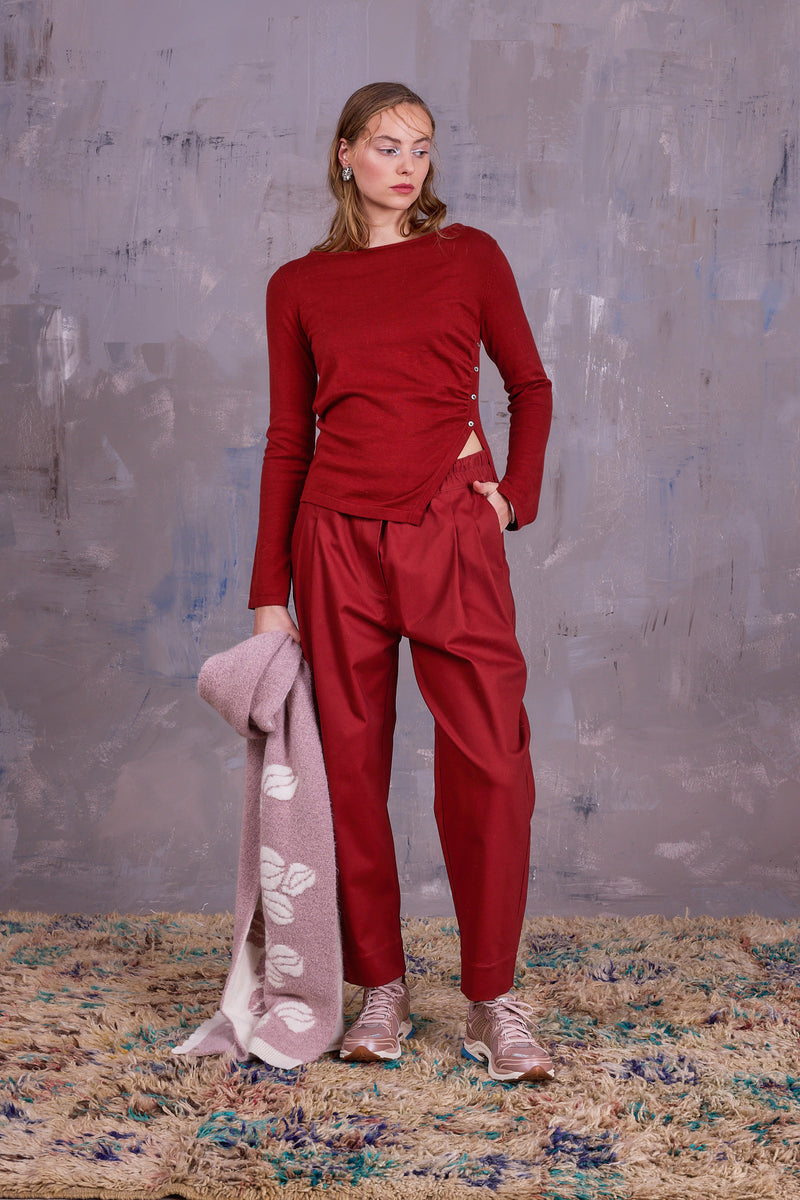 Geneviève scarfin ecru en rose