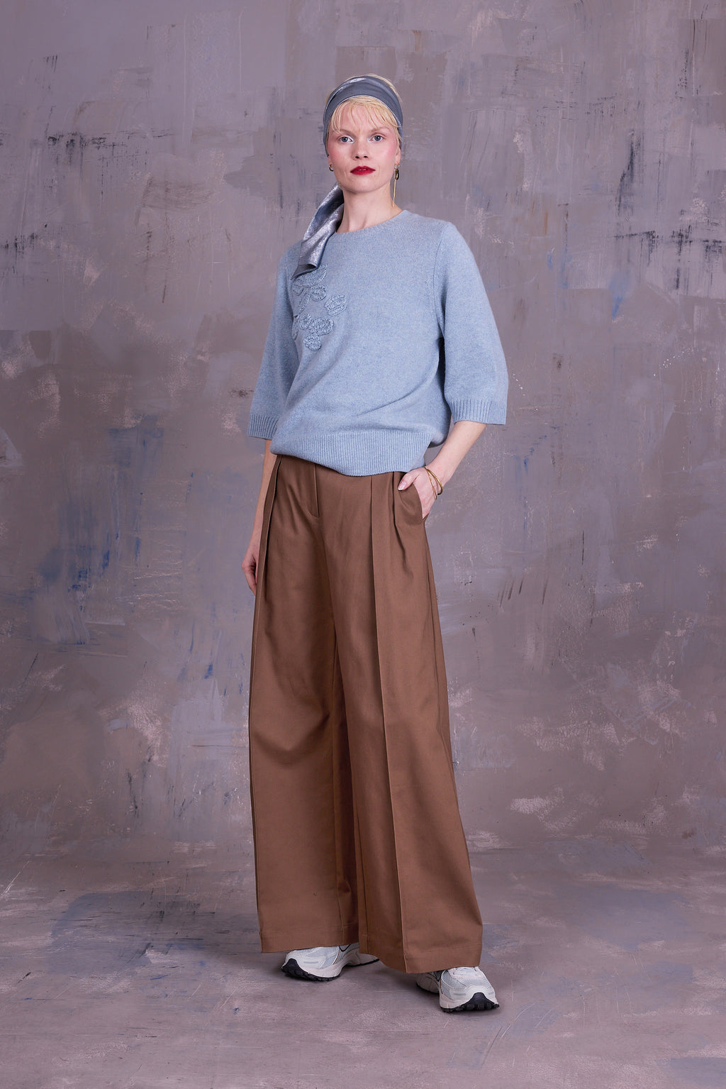 Giske truitje in pearl blue