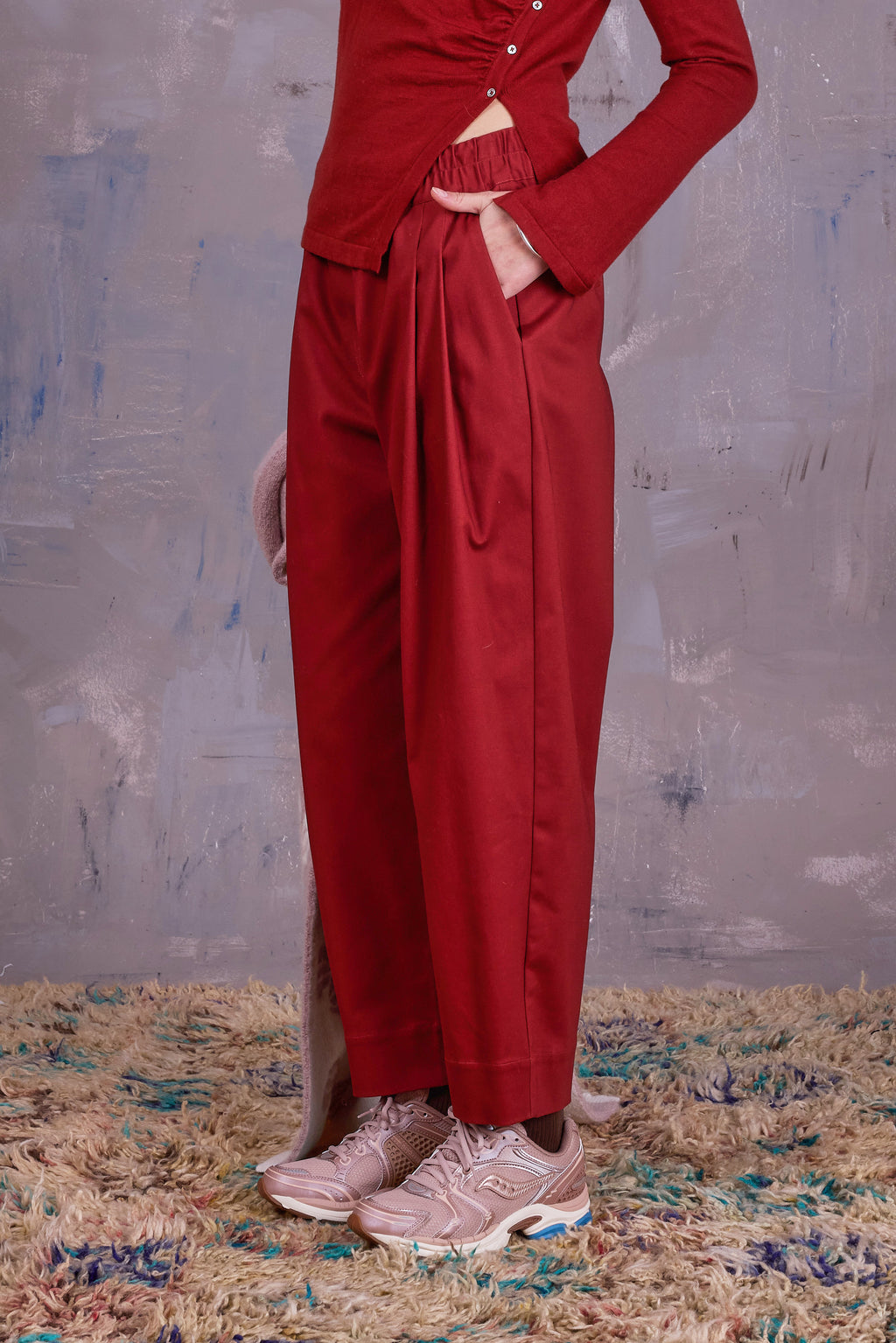 George trousers in red clay