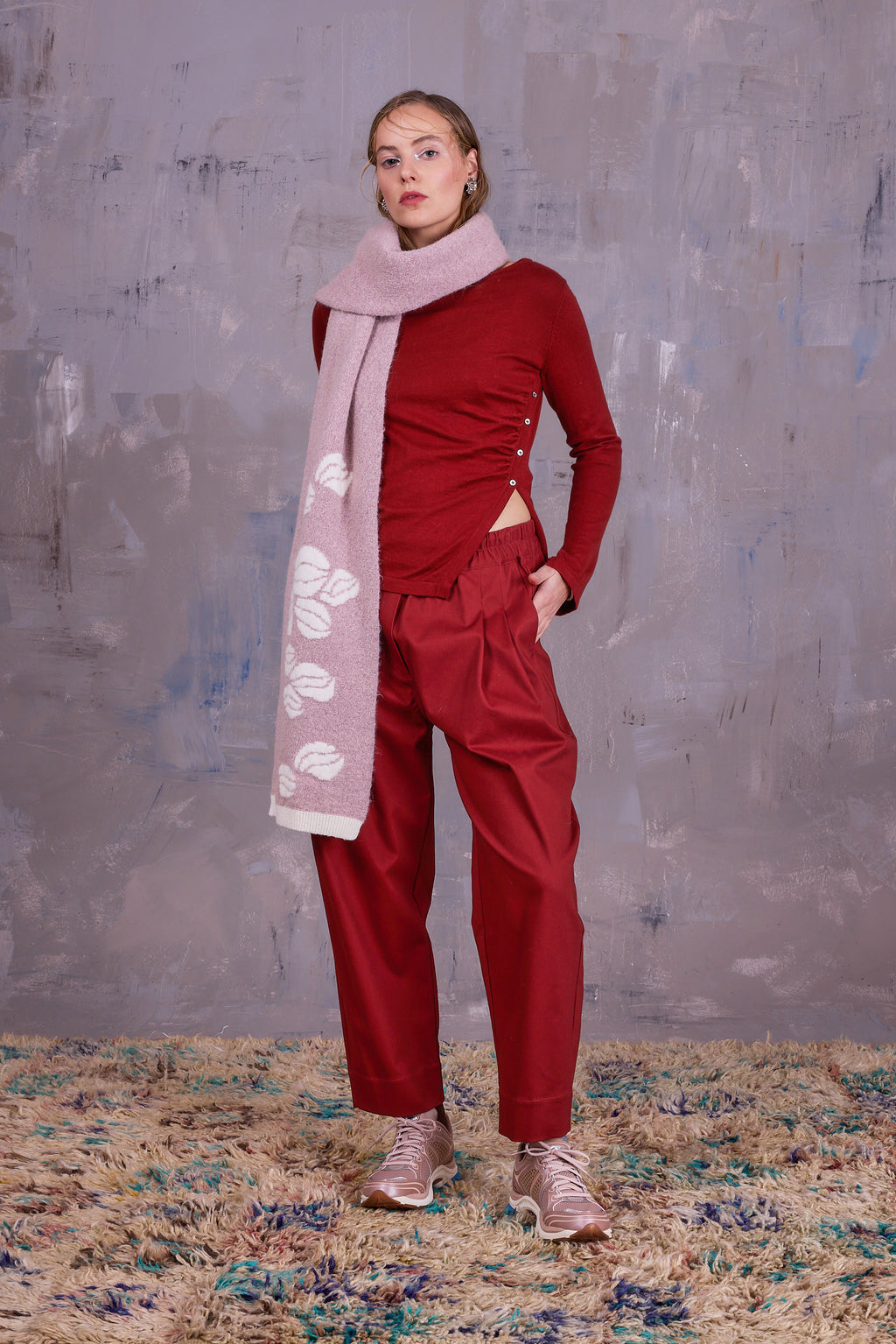 George trousers in red clay