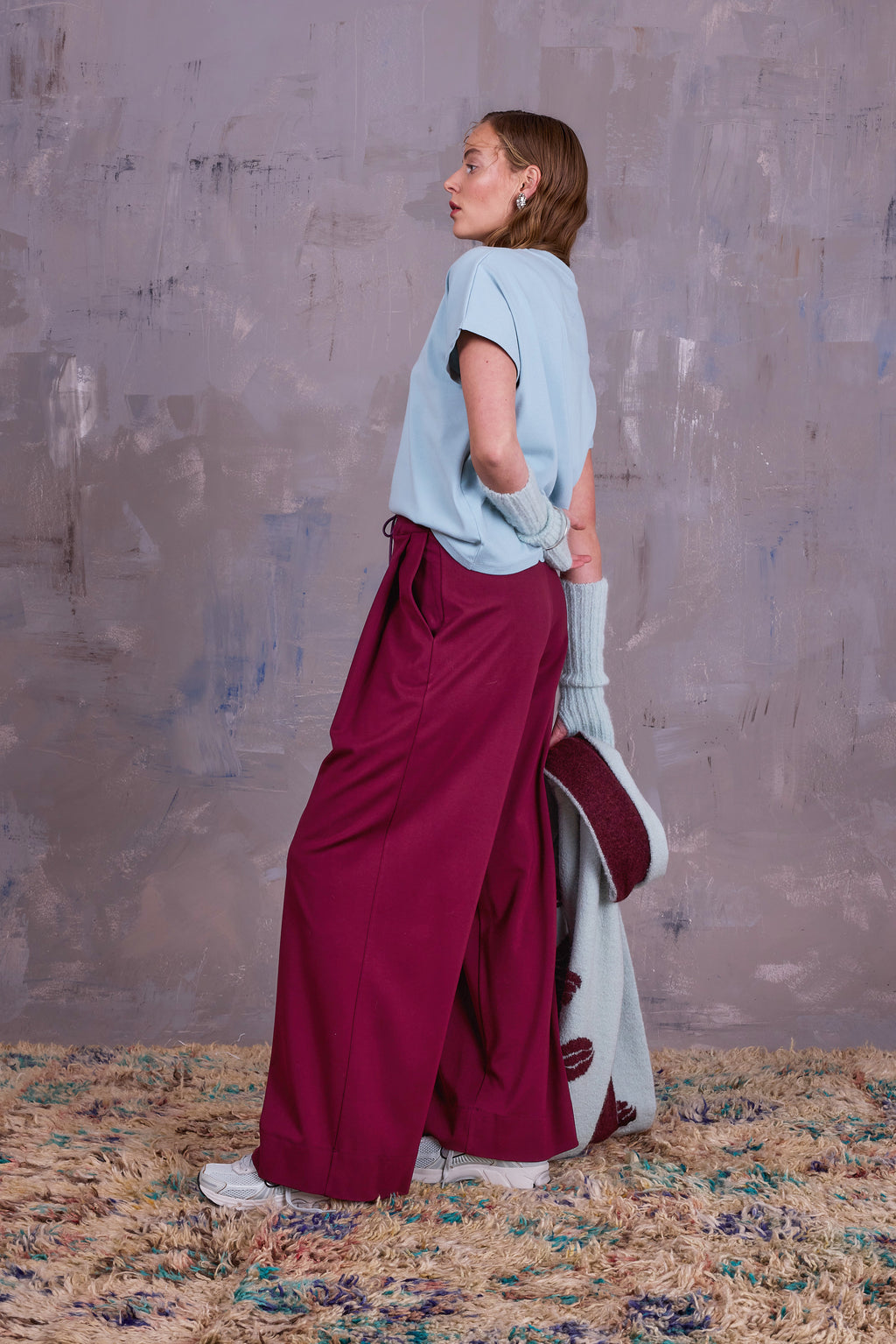 Geano trousers in plum