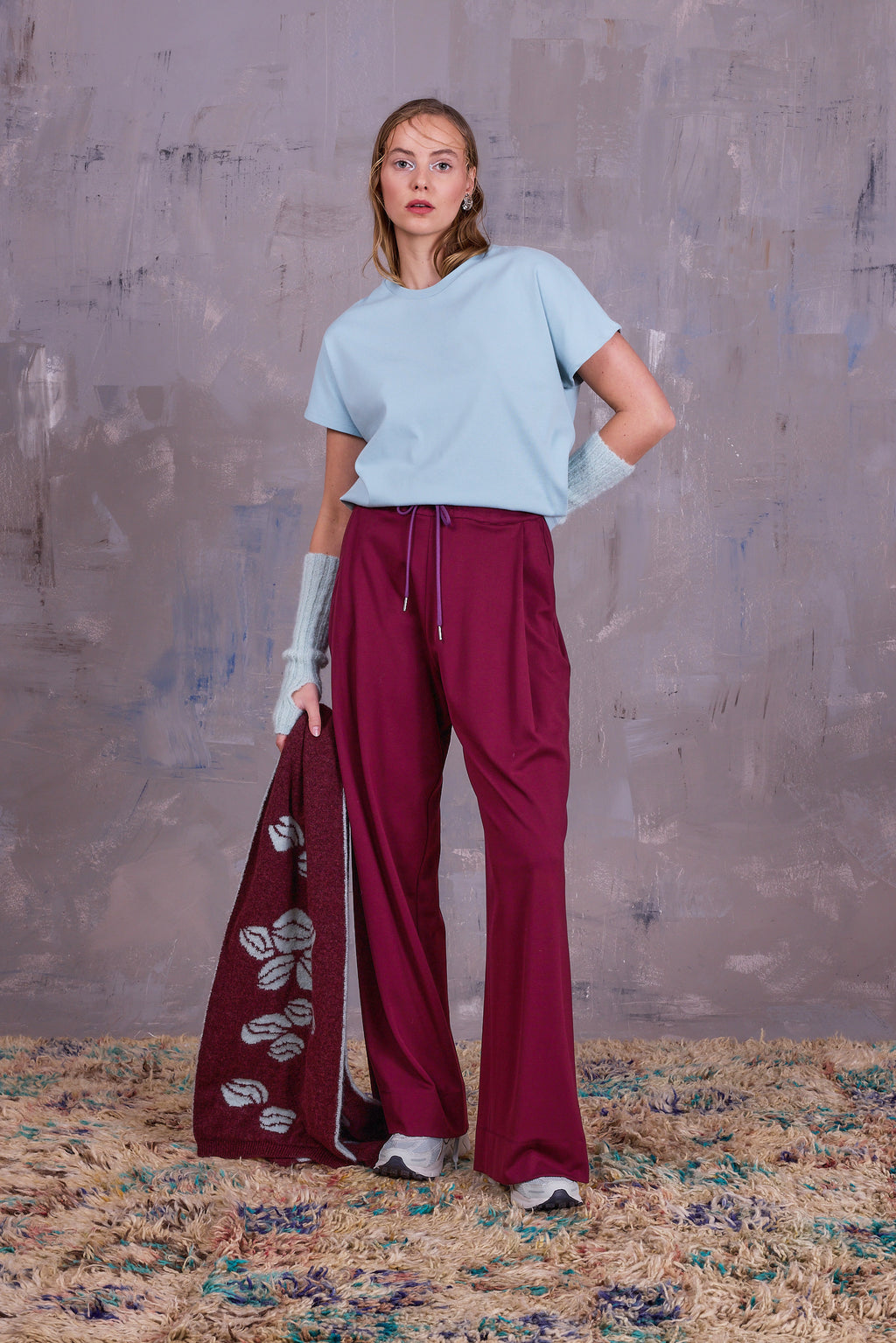 Geano trousers in plum