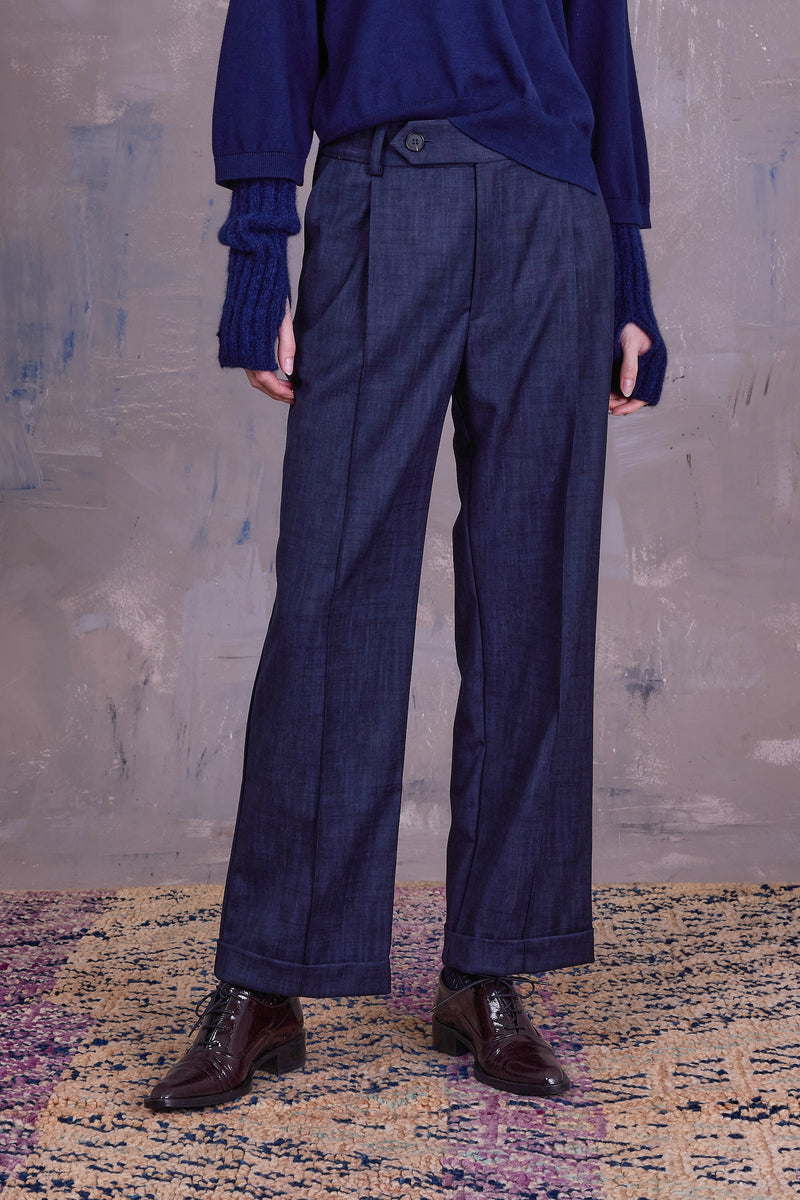 Enzo trousers in dark blue