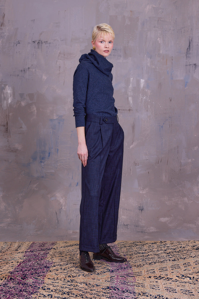 Enzo trousers in dark blue