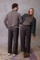 Enzo trousers in black olive