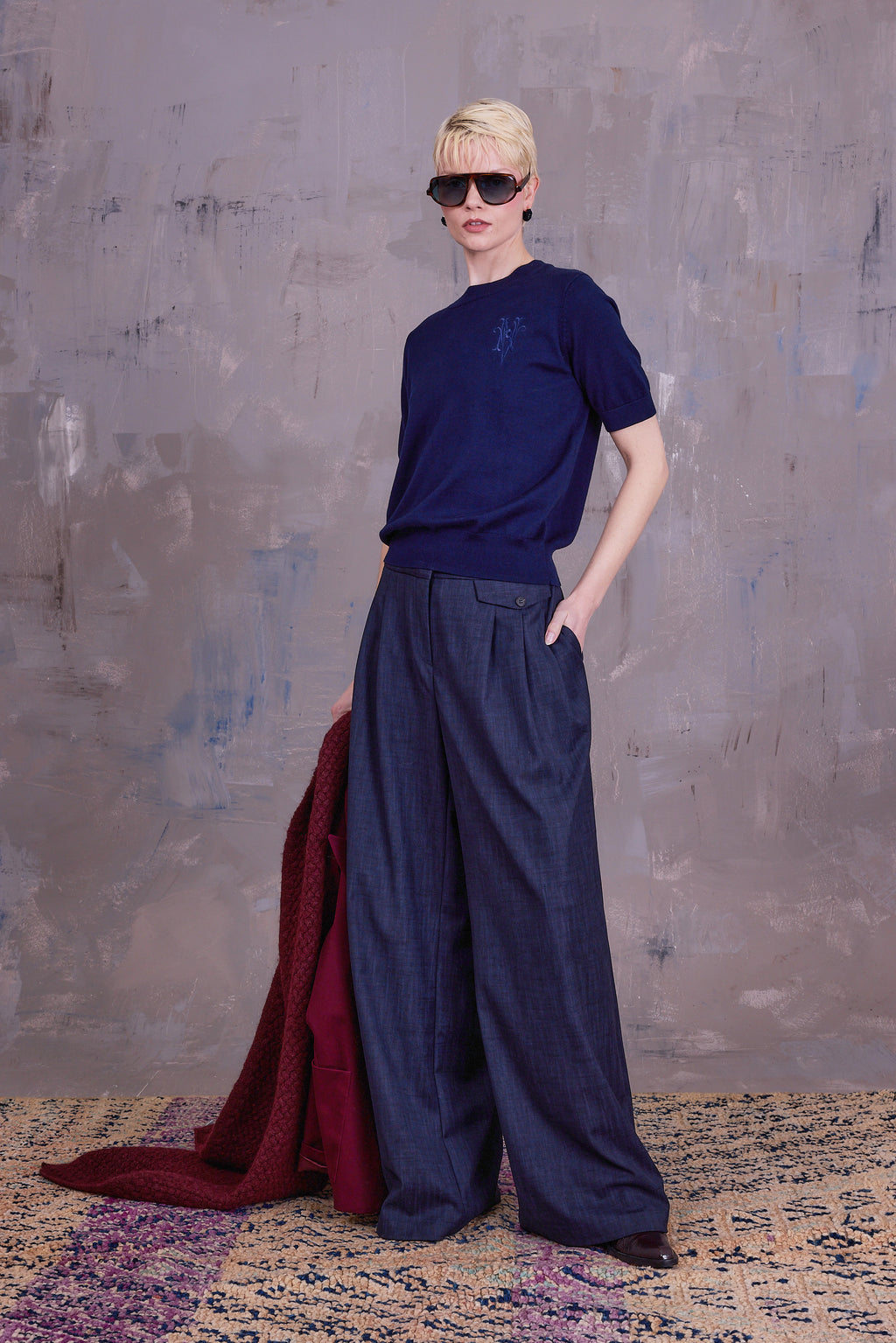 Guy trousers in deep blue