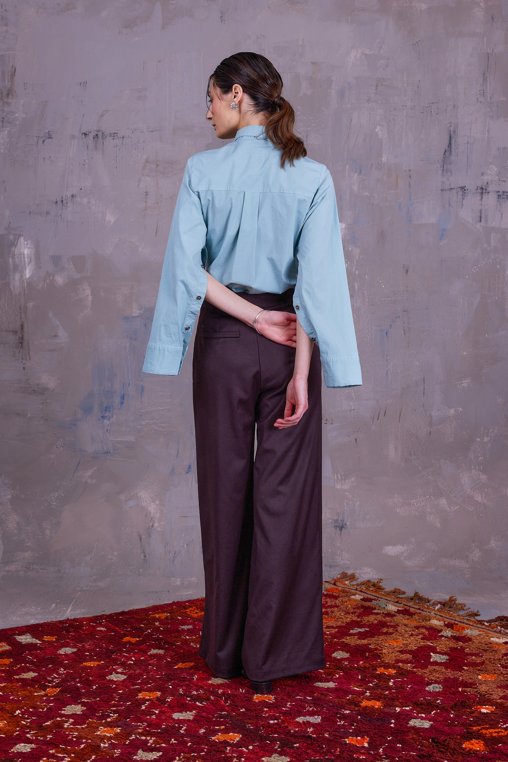 Guy trousers in after dark
